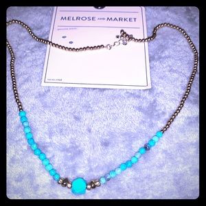 MELROSE AND MARKET TURQUOISE BEADED NECKLACE